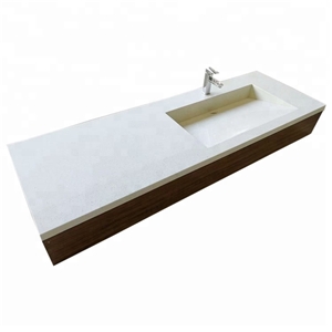 Artificial White Quartz Vanity Tops with Sink