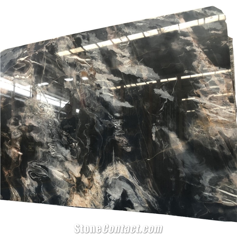 Best Price Phantom Black Marble Slabs Pattern
