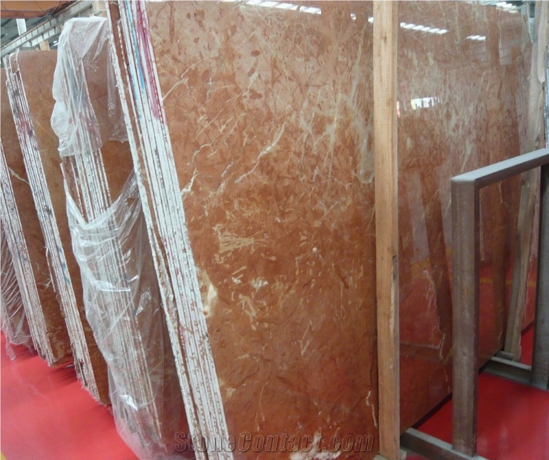 China Rojo Coral Red Alicante Marble Tile/Slab