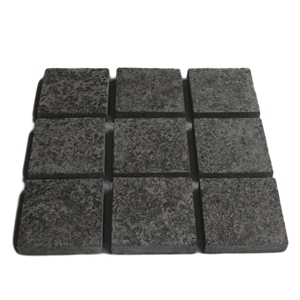 G684 Natural Black Granite Cobblestone Paver Mats