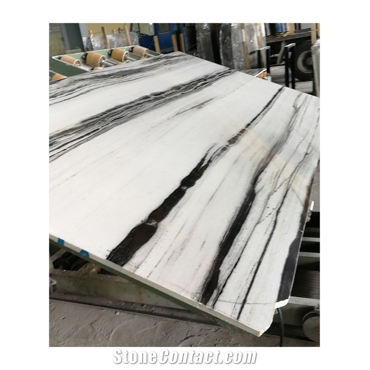 Imported Indian New White Panda Marble Slabs