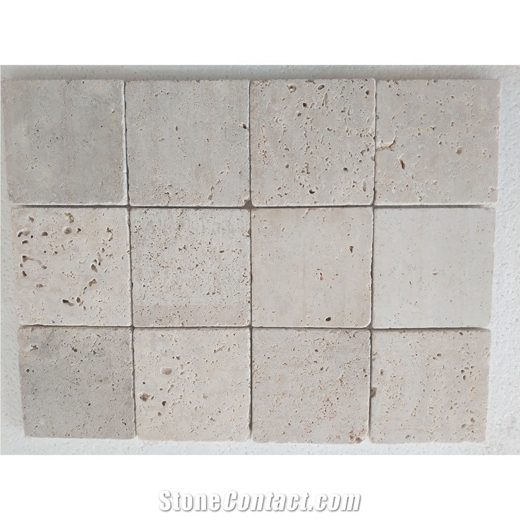 Outdoor Beige Color Tumbled Travertine Pavers