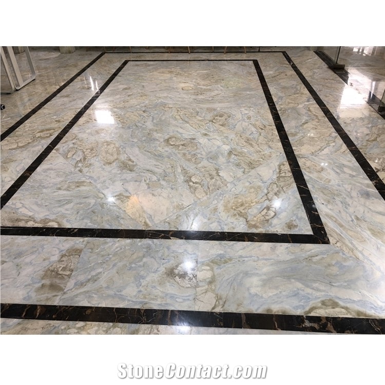 Polished China Blue River Marble for Floor