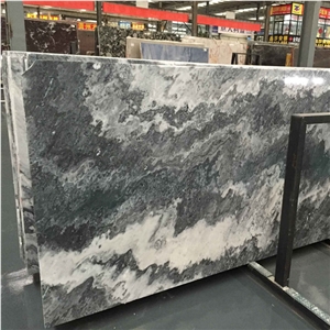 Polished China Dark Ink Jade Marble Slabs