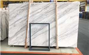 Polished Dramas White Marble Floor Tiles