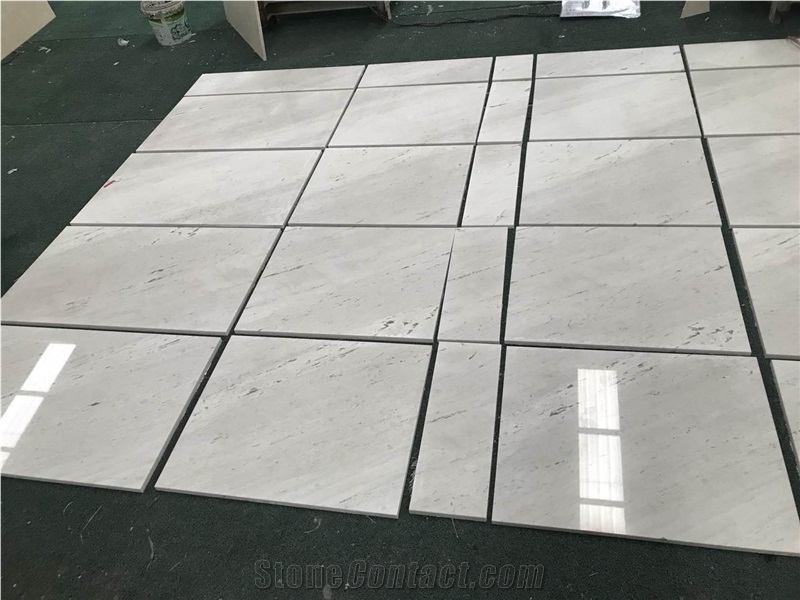 Polished Polaris Bianco Marble Tiles