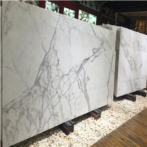 Polished Vigaria White Marble Countertop