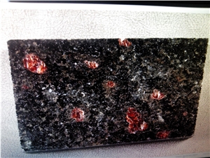 Ruby Pearl Granite Slabs, Sri Lanka Black Granite