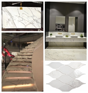 Bianco Calacatta White Marble Tiles and Series