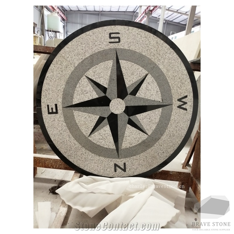 Compass Granite Medallion for Outdoor Using