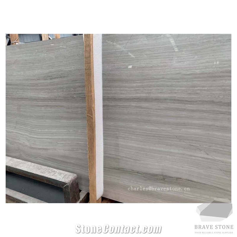 Guizhou White Wood Grain Marble Slabs Tiles