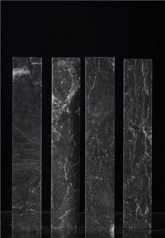 Black and White Marble Split Face Stone Wall Cladding Panel