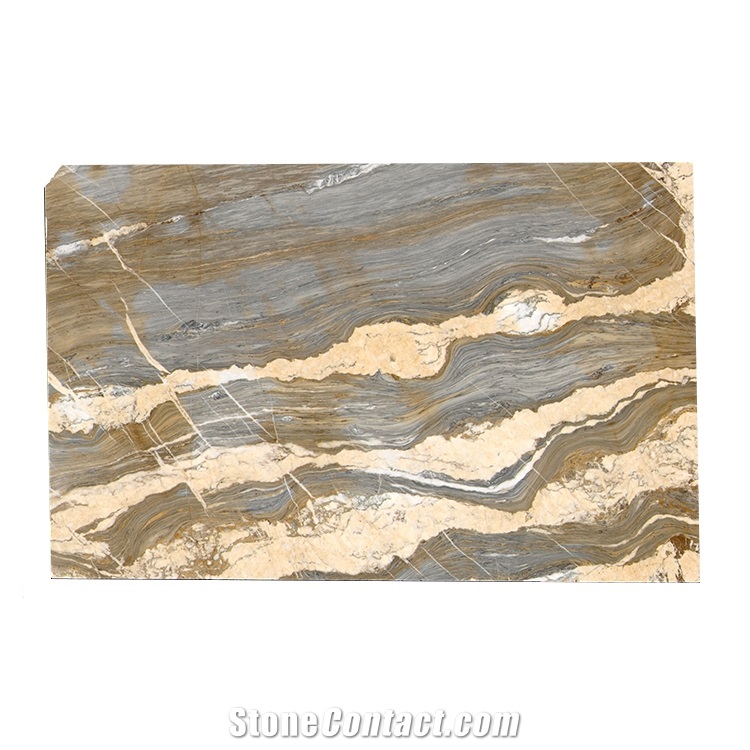 China Gold Marble Slab Tile Siena Gold Marble