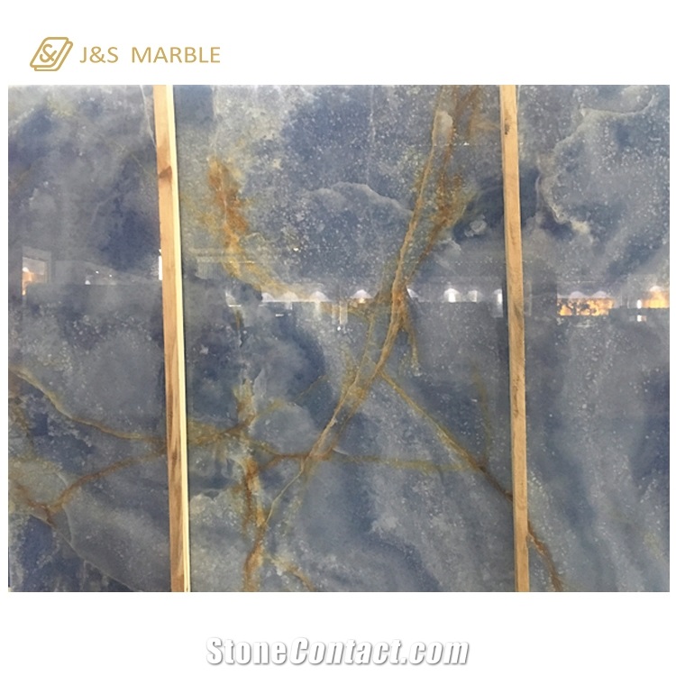 Chinese Blue Purple Onyx Slabs for Interior