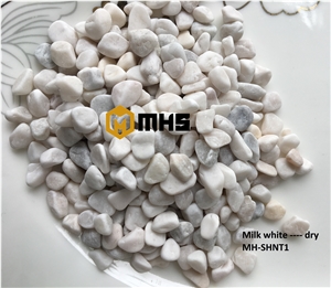 Milky White Tumbled Pebble Vietnam