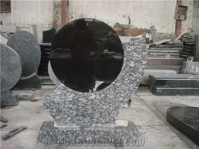 Portuguesa Style Black Granite Monument Headstone