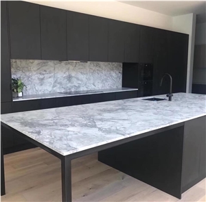 Super White Quartzite Kitchen Top