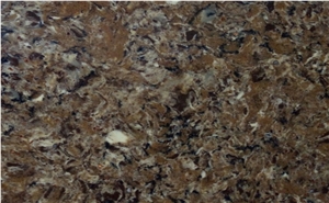 Brown Cement Ash Quartz Stone
