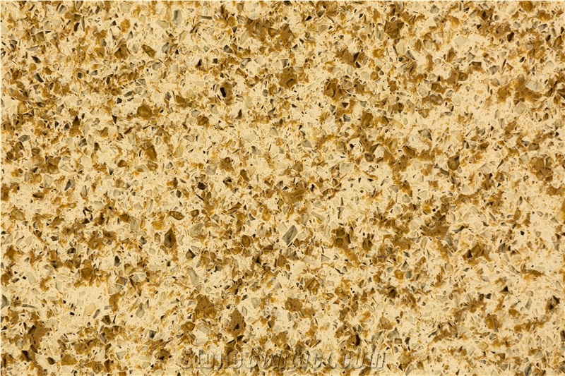 Golden Crystal Quartz Stone Slab