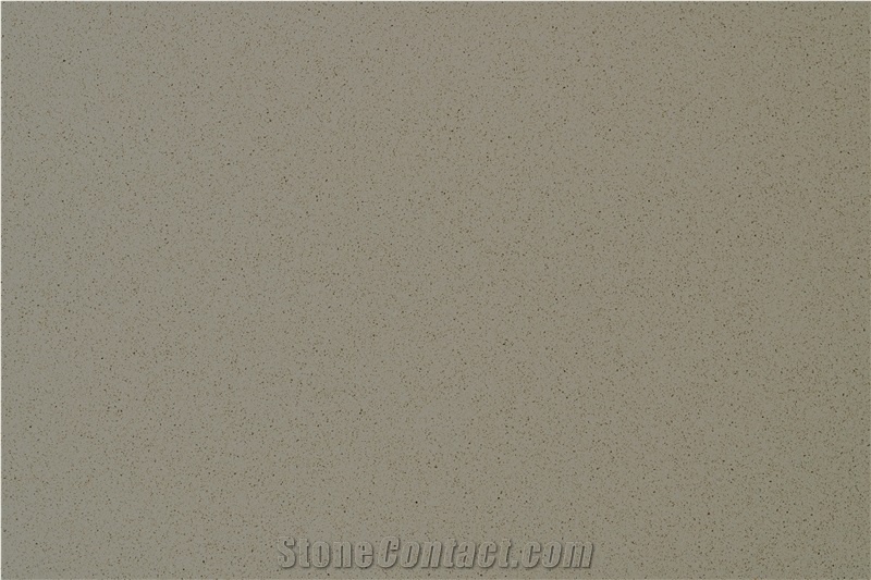 Gray-Brown Pure Color Quartz Stone Slab