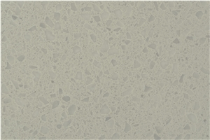 Milky Grey Monochrome Quartz Stone Slab