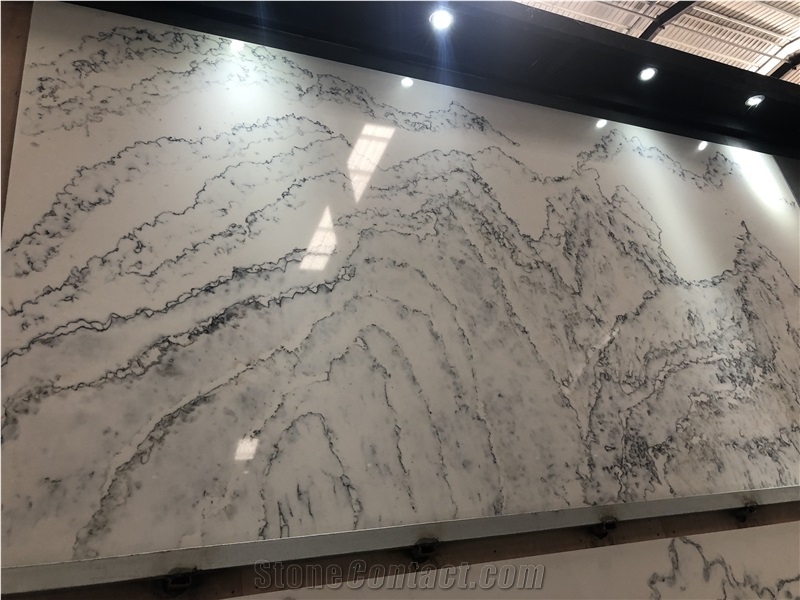 Modern Calacatta/ Carrara Quartz Slabs