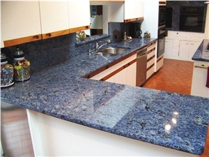 Polished Quartz Stone Kitchen Countertop