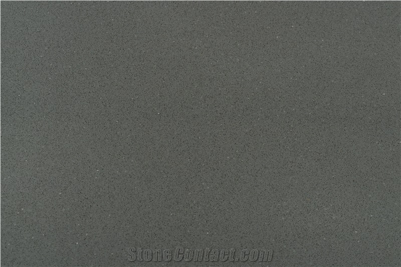 Pure Dark Grey Color Quartz Stone Slab