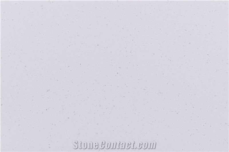 Sparkly Off-White Quartz Stone Slab