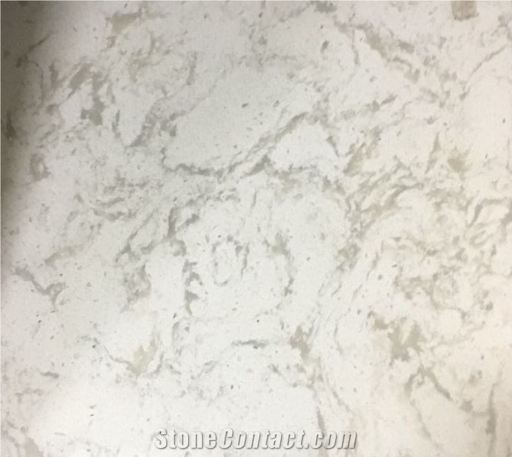 White Cement Ash Quartz Stone