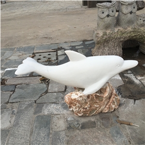Marble Dolphin Statues Water Fountains