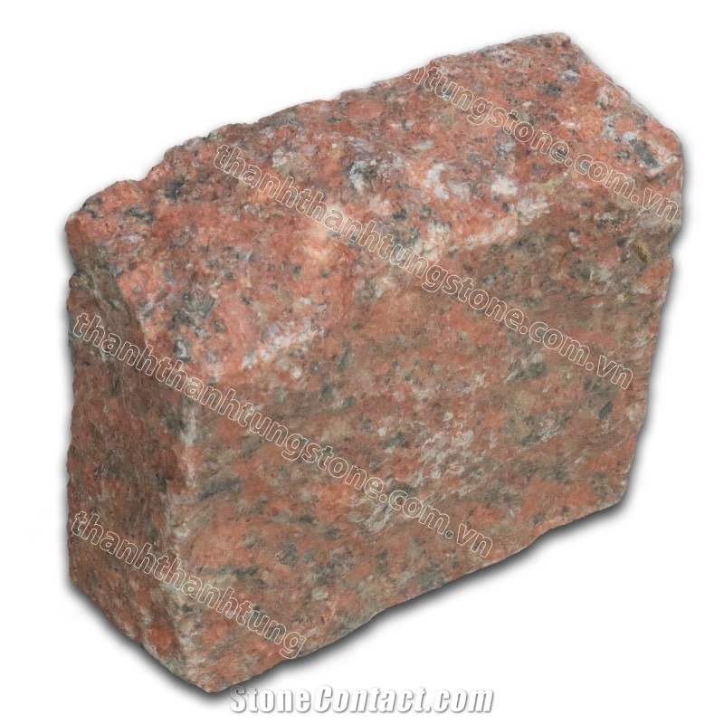 Vietnam Red Granite Cobbles with Natural Split