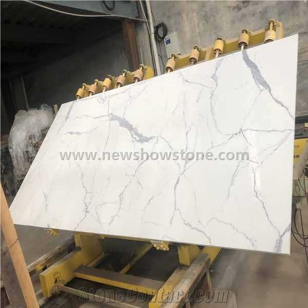 Calacatta White Artificial Marble Big Slab