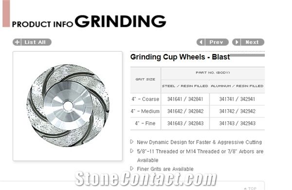 Grinding Cup Wheels- Blast