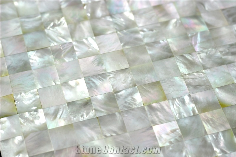 White Deep Sea Shell Mosaic Tiles for Decoration