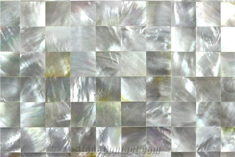 White Deep Sea Shell Mosaic Tiles for Decoration