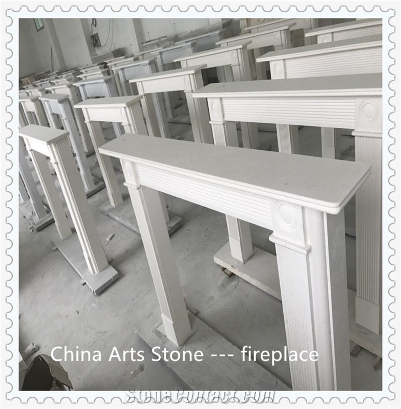 White Jade Marble Fireplace