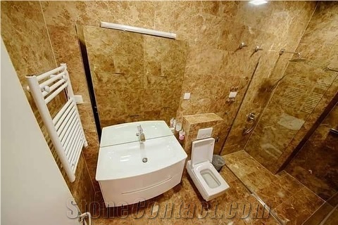 Light Emperador Marble Bathroom Design