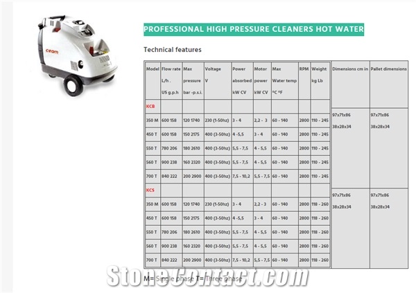 KCB 350 M Professional High Pressure Floor Cleaners Hot Water