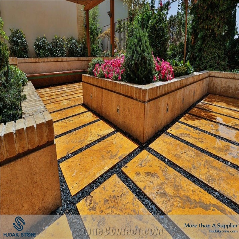 Persian Yellow Travertine Slabs & Tiles