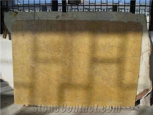 Yellow Spider Marble Block, Iran Yellow Marble