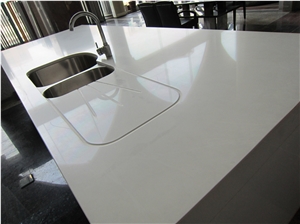 Prefab White Quartz Kitchen Countertops