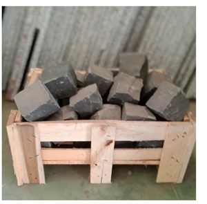 Vietnam Black Basalt Split Cobble Stone