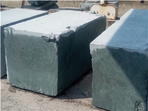 Green Rough Marble Blocks, Green Serpentine Marble Block