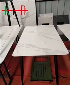 Calacatta White Sintered Stone Table Tops Desk
