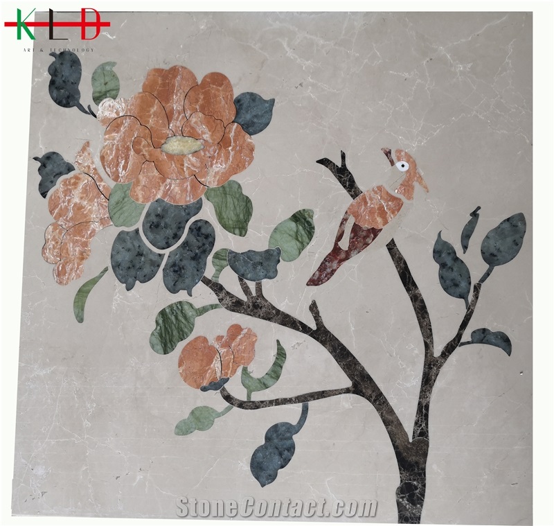 China Marble Flower Waterjet Tiles Manufacturers
