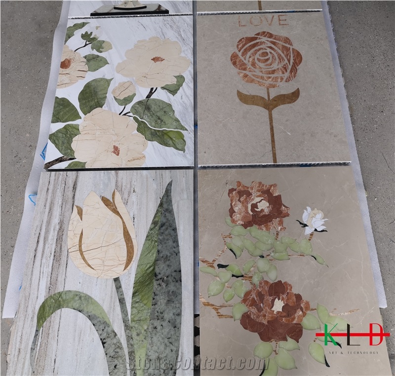 China Marble Flower Waterjet Tiles Manufacturers