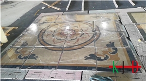 Composited Waterjet Marble Floor Medallion Tile