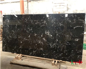 Polished Ice Black Marble Slabs,Marble Tiles