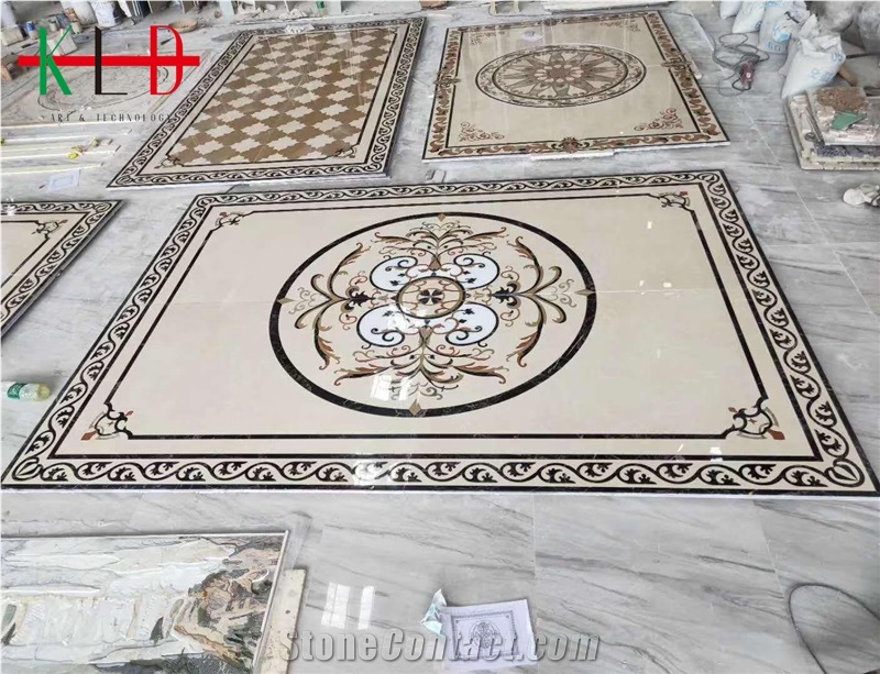 Polished Marble Waterjet Medallions,Stone Tiles